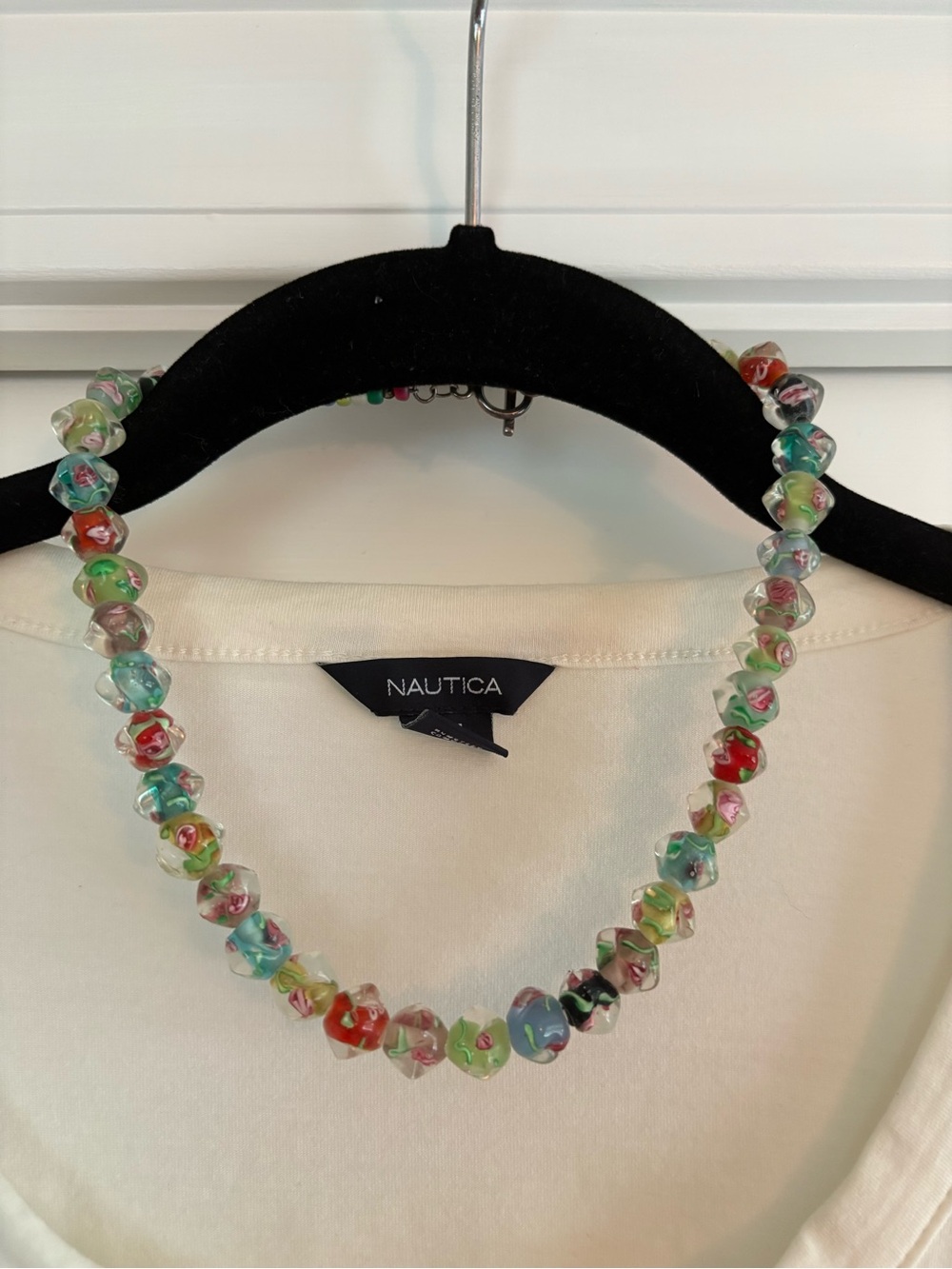 Multicolor Glass Bead Necklace - Women Jewelry
